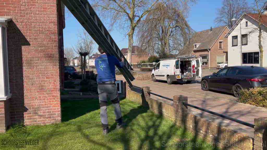 Schoorsteen onderhoud Stadskanaal ladder bus